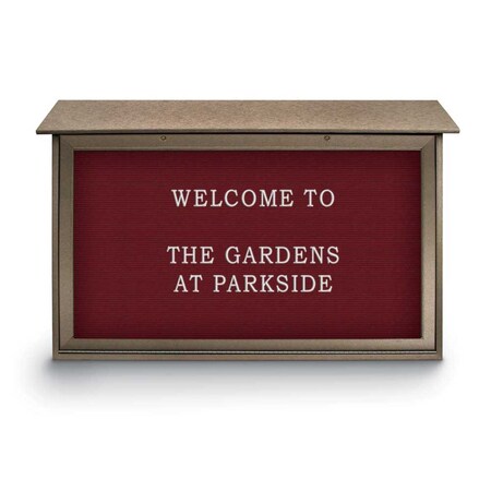 United Visual Products Indoor Enclosed Combo Board, 48"x36", White Frame/Black & Burgundy UVCB4836W-BLACK-DBURGU